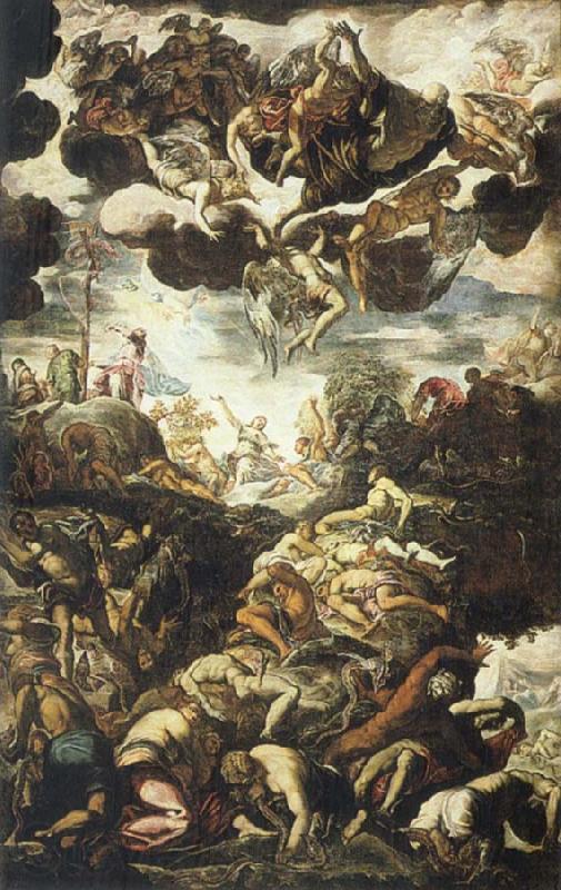 TINTORETTO, Jacopo Miracle of the Brazen Serpent